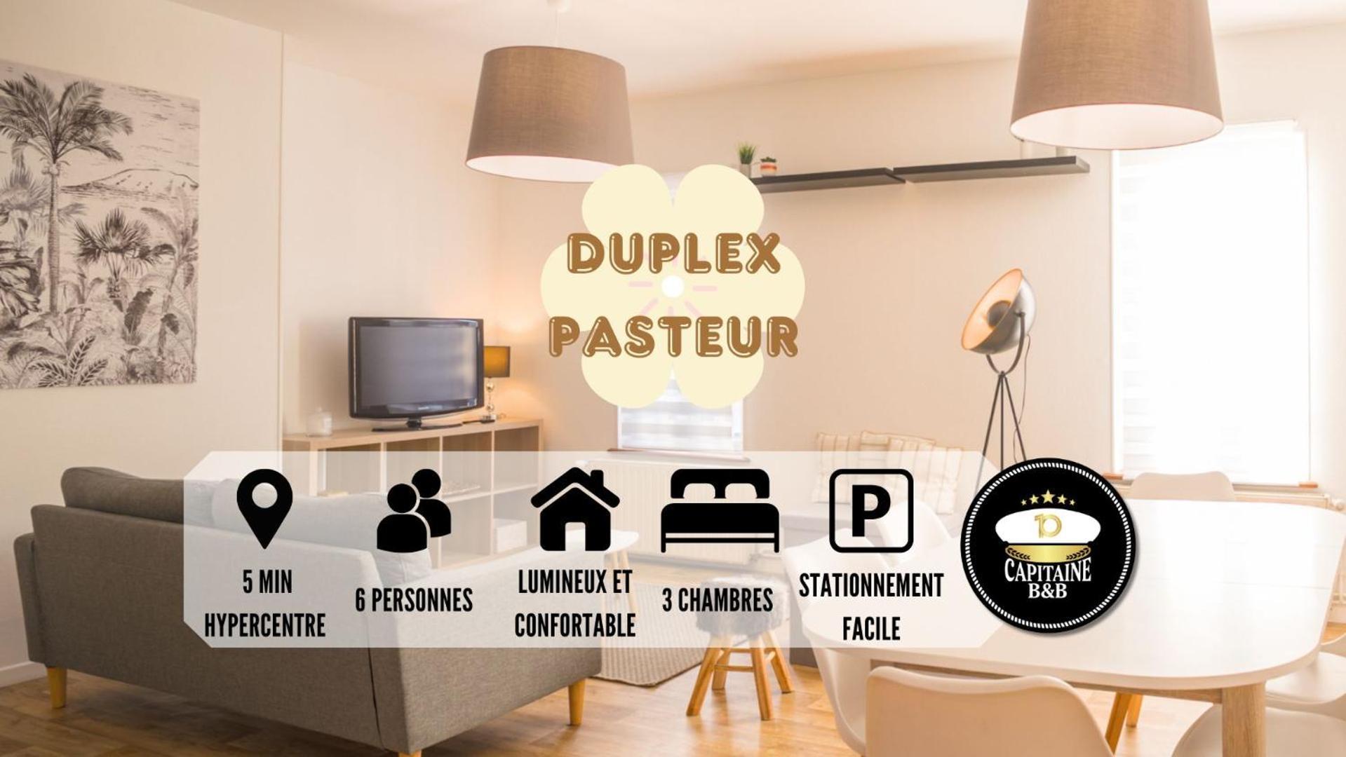 Le Duplex Pasteur - 5 Min Hypercentre - Ideal Groupe - Parking Gratuit Troyes Eksteriør bilde